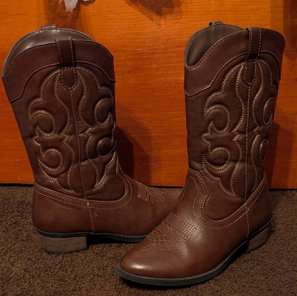 Kids Brown Cowboy Boots